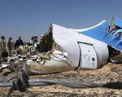 El avión ruso estrellado en Sinaí.