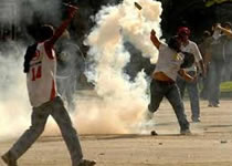 Disturbios callejeros en Venezuela.