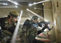 Rebeldes en acción en Siria