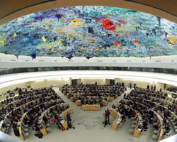 El Consejo de Derechos Humanos de la ONU, en Ginebra.